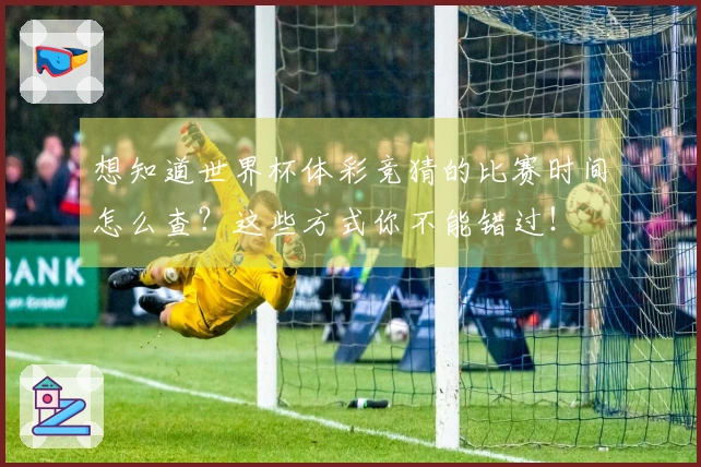 想知道世界杯体彩竞猜的比赛时间怎么查？这些方式你不能错过！